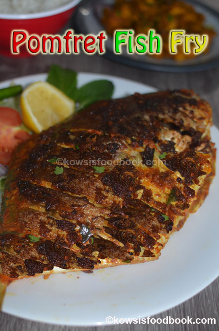 Pomfret Fish Fry in Tawa with Step by Step Pictures