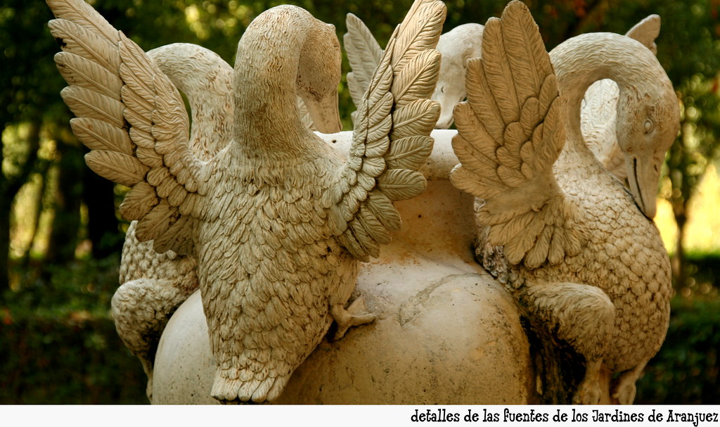 detalles de las fuentes de los Jardines de Aranjuez