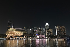 Merlion Park - View of Gluttons Bay night