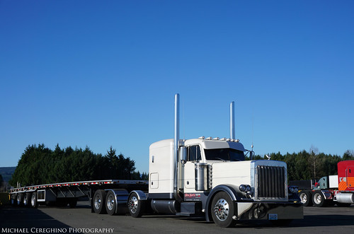 gina marie trucking peterbilt 379 4 quad axle sleeper semi truck pete model transport