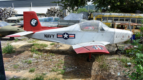 thailand muek lek army surplus store aviation wrecks relics w r wr aircraft stored pacific aerospace corporation ct4a cn ct4002 police serial 2009 us navy