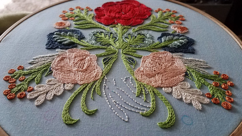 progress on Gimena Romero embroidery