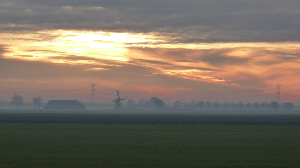 rural Netherlands - december sunset