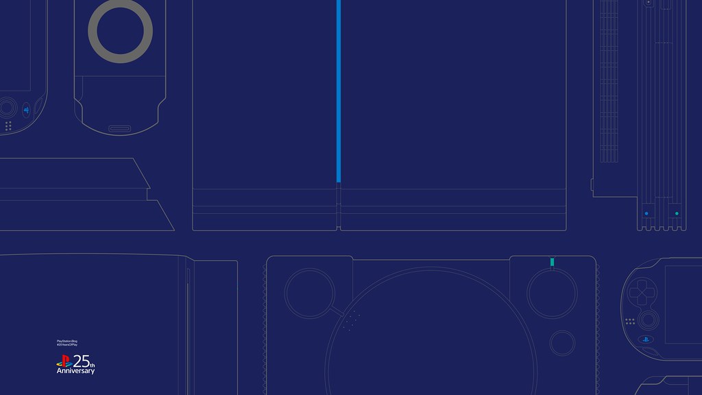 #25YearsOfPlay Wallpaper: Desktop - Blue