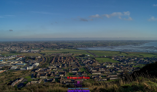 View of Neawtownards and Ards airport from Scrabo hill