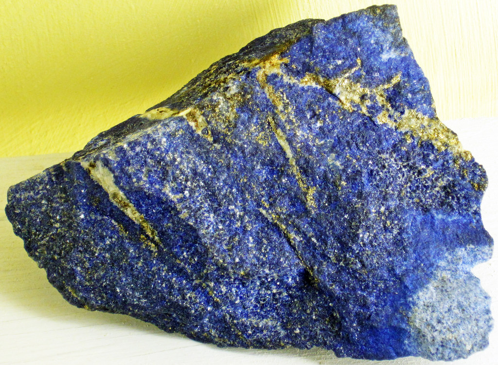 Lapis lazuli (lazuritic metamorphite) (Sar-e-Sang Deposit, Sakhi Formation, Precambrian, 2.4-2.7 Ga (?); Sar-e-Sang Mining District, Hindu-Kush Mountains, Afghanistan) 8
