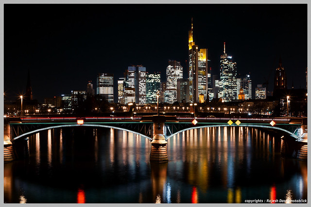 Night lights! Frankfurt Business & Financial Area.