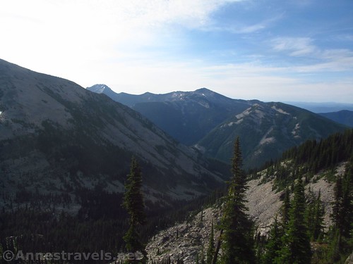 Looking south from the viewpoint along the Cliff Lake Trail, Cabinet Mountains Wilderness, Montana