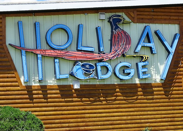 WY, Lander-U.S. 287 Holiday Lodge Neon Sign