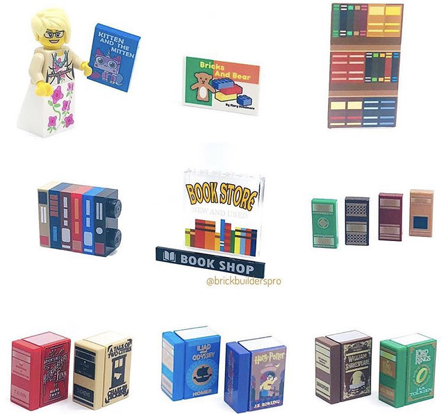 Custom Book Store pieces #lego #bookstore #10270