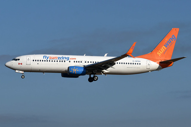 C-GFEH Sunwing Airlines Boeing 737-8GS(WL) at Palma de Mallorca Airport on 29 September 2019