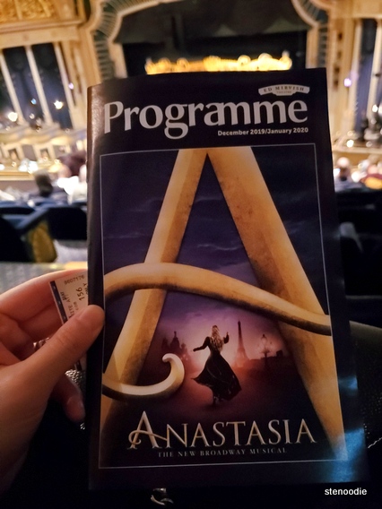 Anastasia the musical at the Ed Mirvish Theatre