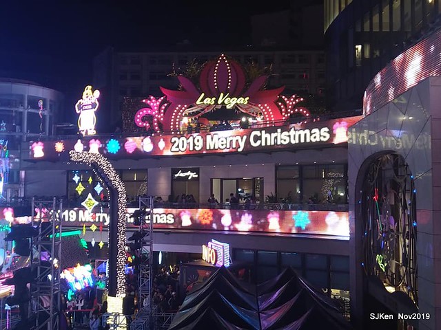 Christmas decoration with the theme of " Love Sharing at LasVegas"  at the plaza of Taipei United department store, Taipei, Taiwan, SJKen, Nov 17, 2019