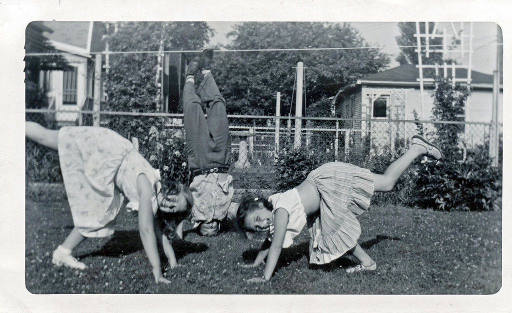 Kids Playing in Back Yard, 1950s | Another girl joins in the… | Flickr