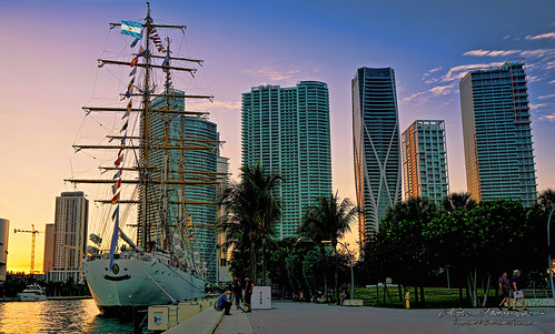 schoolship walking walkingaround waterways architecture building seashore sailingship downtownmiami downtown blue colors city cityscapes outdoors exploration experiment lateafternoon sunset