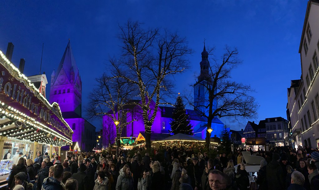 Blue hour at the christmas market in Soest, Germany