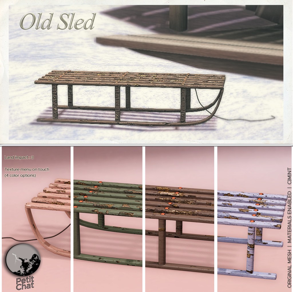 Old Sled : Exclusive Gift @ SL Winter Shop & Hop Event !