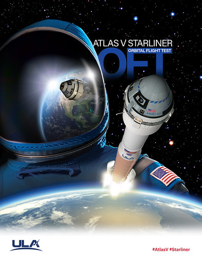 Atlas V Starliner OFT ULA Mission Artwork