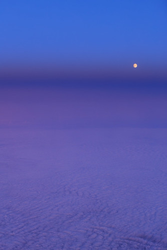 aerial landscape clouds moon moonrise dusk sky horizon bavaria germany