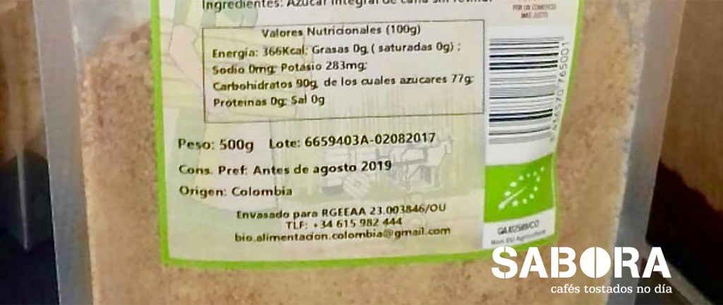 Panela Ecológica de Cafés Sabora paquete de medio kilo
