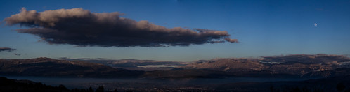 europe greece ioannina panorama mountain cloud nikon fog city moon winter d3100 prime lake
