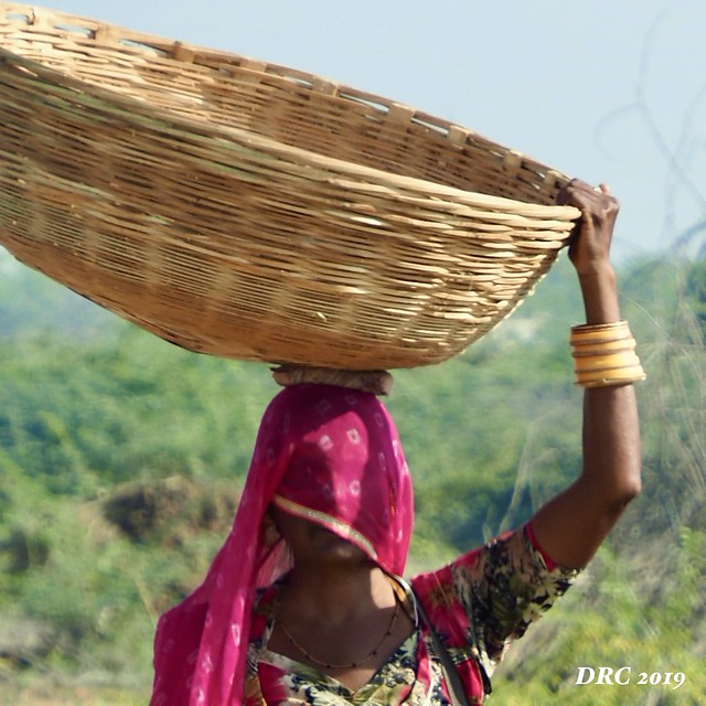 Woman with basket