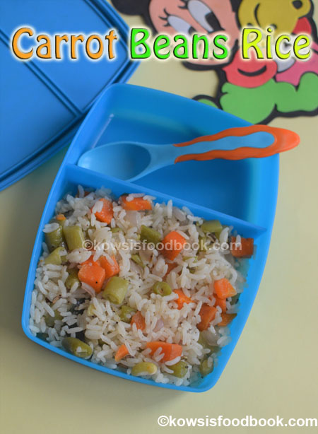 Healthy Carrot Beans Rice Recipe