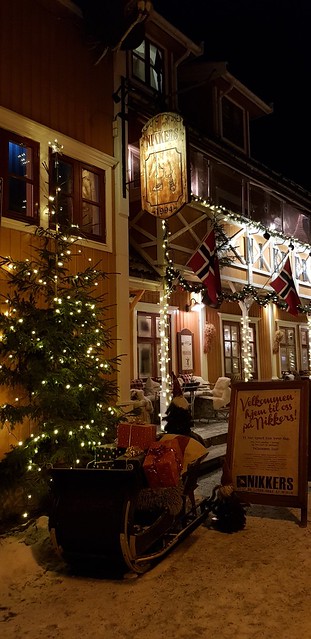 Christmas time at Restaurant Nikkers in Lillehammer, Norway, the hosting city of the 1994 olympic winter games
