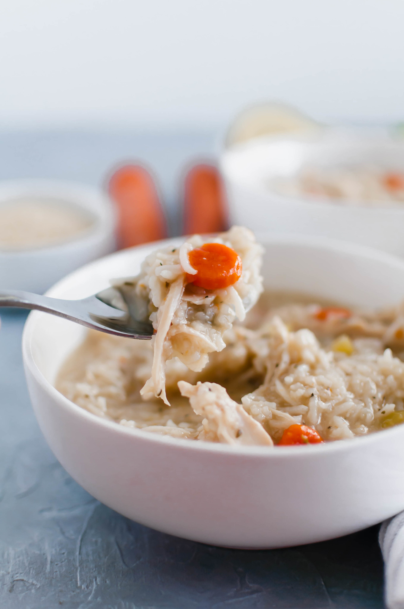 Need something warm and cozy? Feeling under the weather? This Instant Pot Chicken Rice Soup is the perfect soup to warm you up or help heal you. Simple ingredients, simple preparation and just a few minutes until soup is on the table.