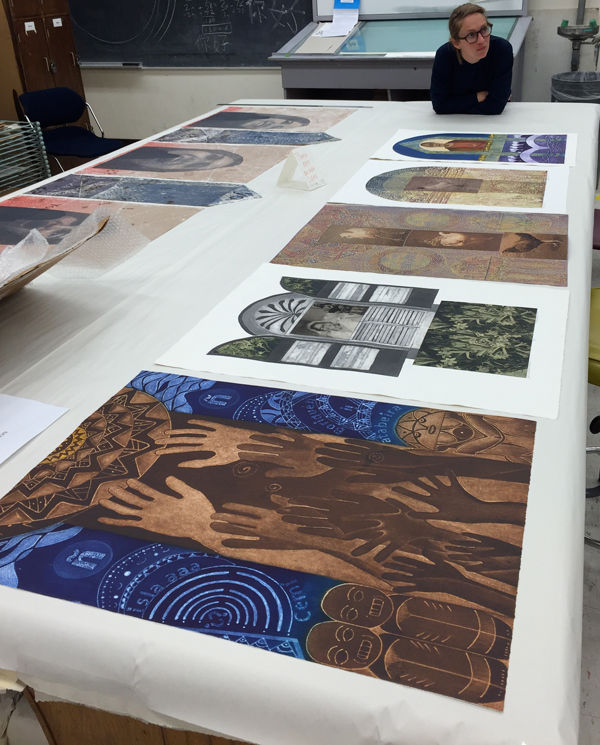 prints prepared for exhibition