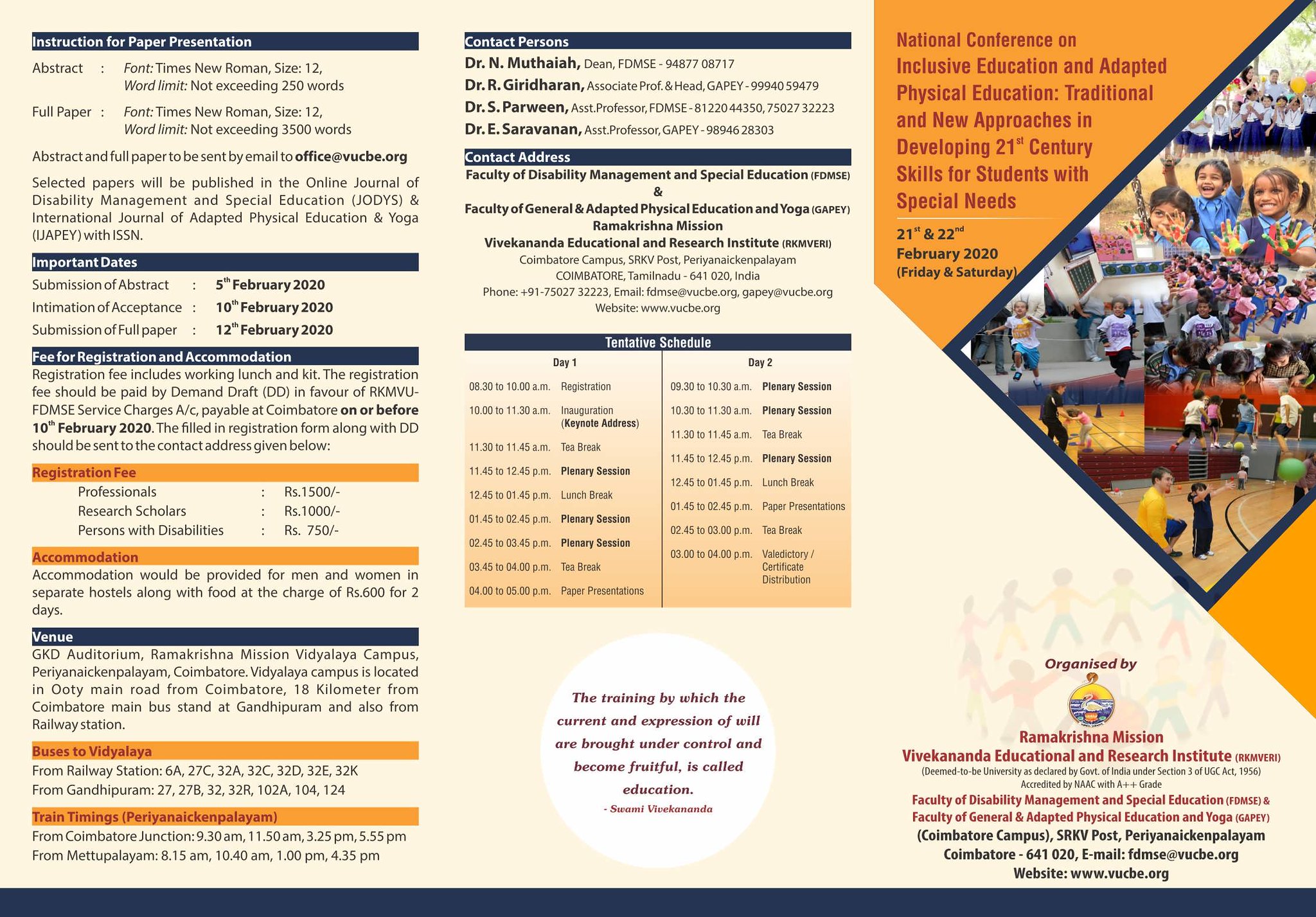 FDMSE Brochure - National Conference Front