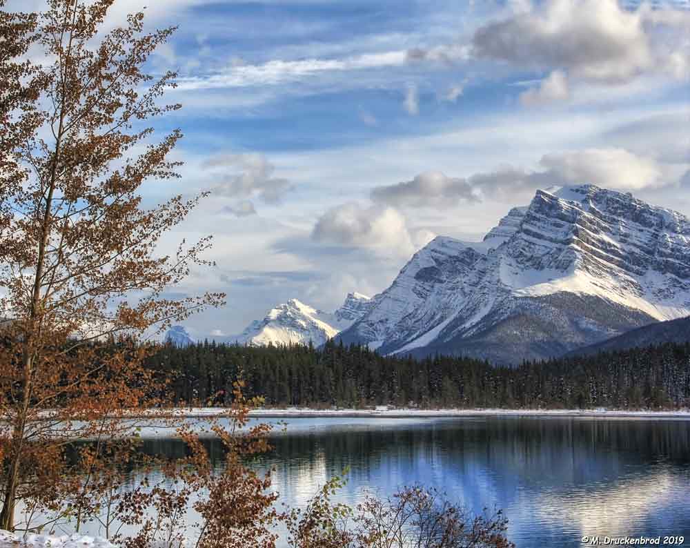 Lower Waterfowl Lake with Reflections of Canadian Rocky Mountains