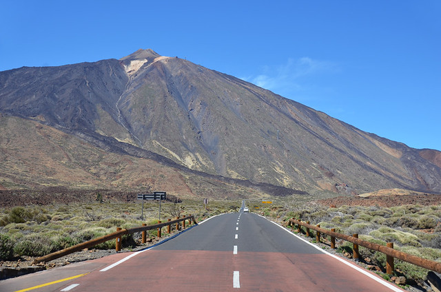 Road through Teide National Park, Tenerife, Canary Islands