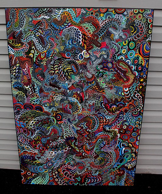 Dragon scale- acrylic on canvas
