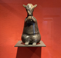 Zoomorphic Figure (Possum), Culture Manteño Guancavilca (1100 - 1520), the Casa del Alabado Museum of Pre-Columbian Art, Quito´s Historic Center at an elevation of 2,850 metres (9,350 ft) above sea level, Ecuador.