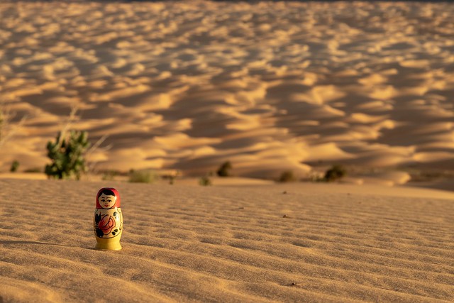 Matreshka in the Amatlich sand dunes stretch, Mauritania
