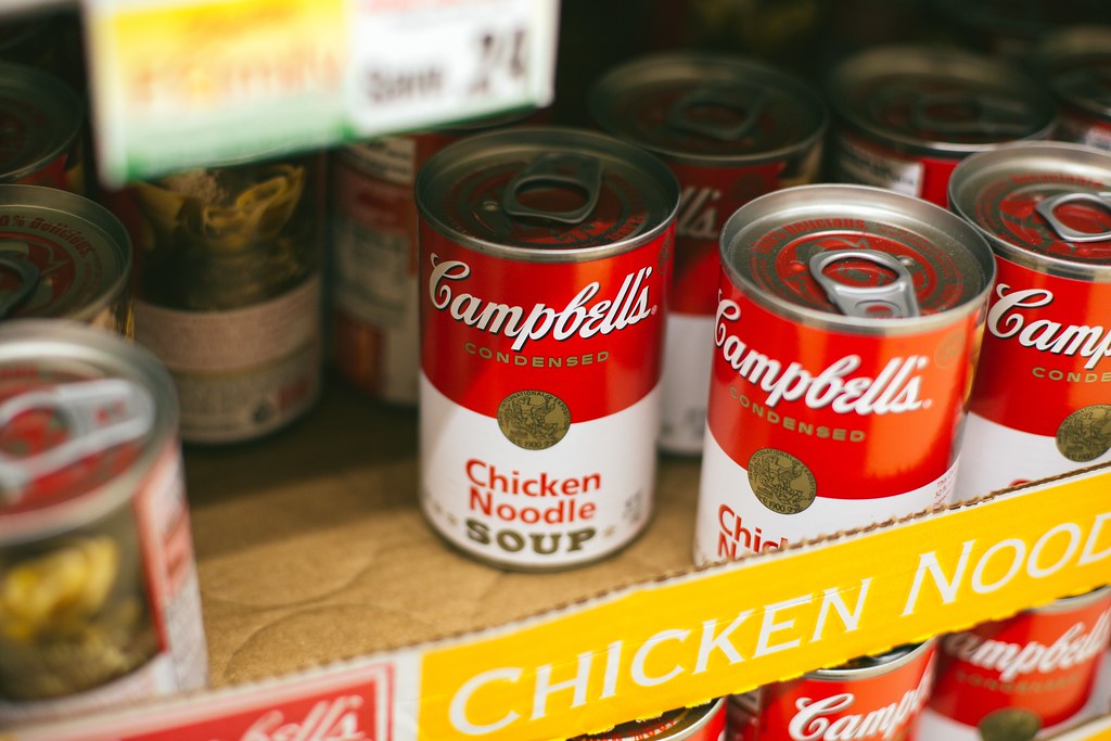 Campbell's soup cans (image via Unsplash)