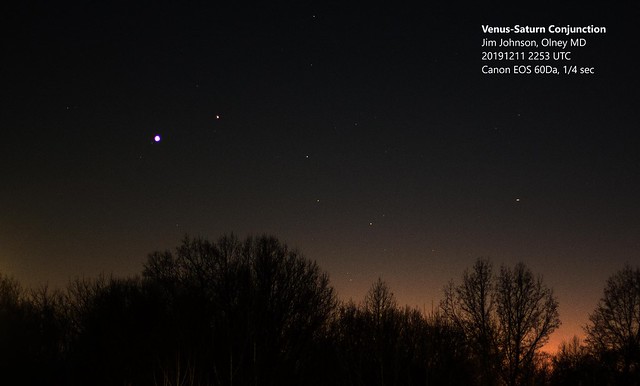 Venus-Saturn Conjunction 20191211 2358 UTC