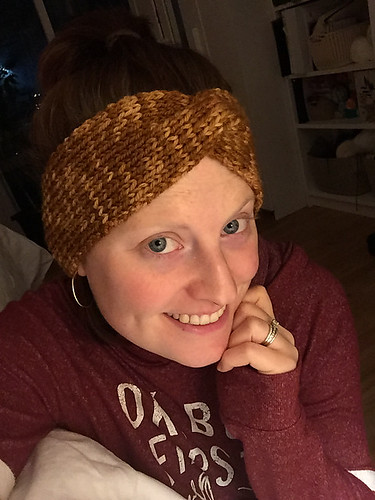 Christina knit this Hot Mess Headband my Heather Walpole