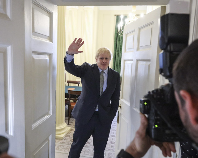 Prime Minister Boris Johnson returns to Downing Street