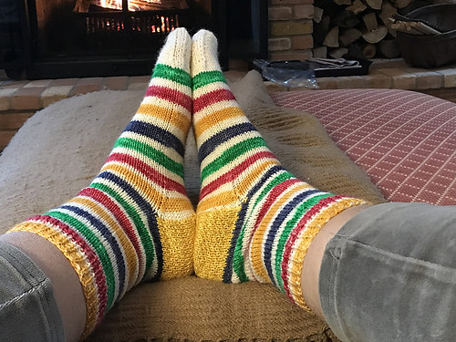 Connie (knitnut246)’s Plain Vanilla Socks by Keri McKiernan in HBC colours!