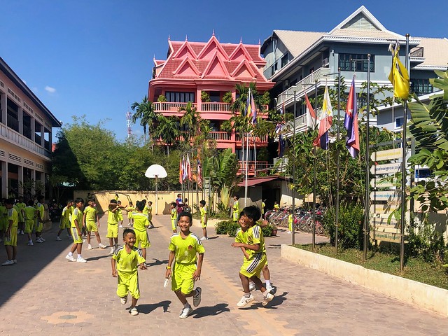 Schoolyard playtime, Siem Reap, Cambodia