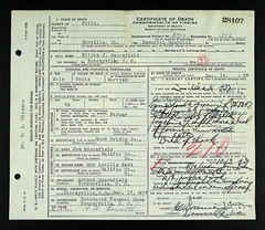 Elijah Johnson Moorefield Death Certificate