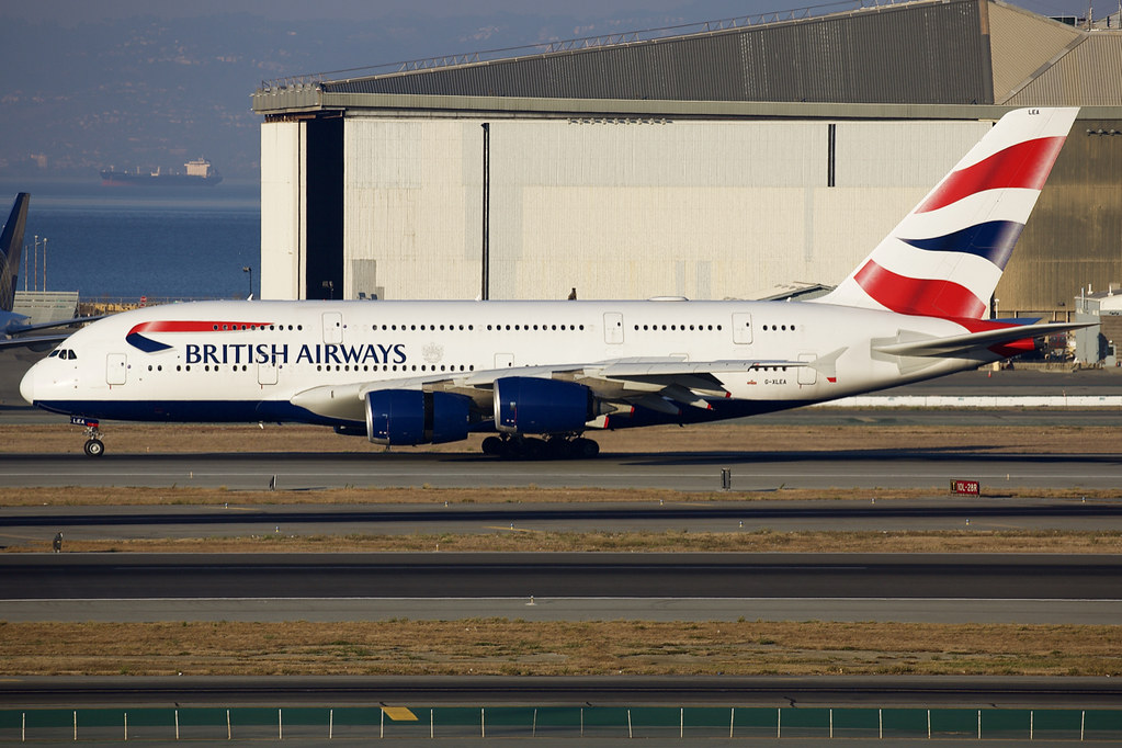 British Airways Ba Airbus A380 Groß Massiv Modell & L/Gear Reg G-Xlea Erster Ba 