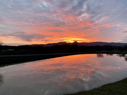 Wine Country by hsujack00, wine country hopland california sunset pond vineyard reflection sky clouds
