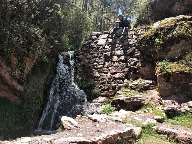 Waterfall - The Inca Road (Camino Inca) from Chinchero to Urquillos, Peru