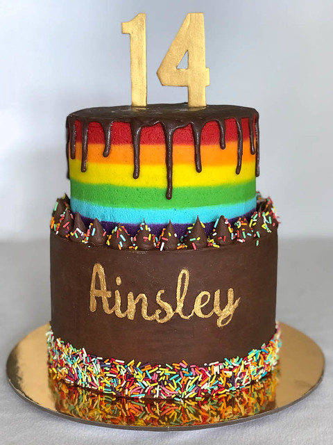 Rainbow cake for Ainsley
