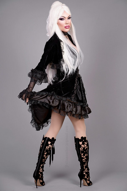 Gothic princess in boots