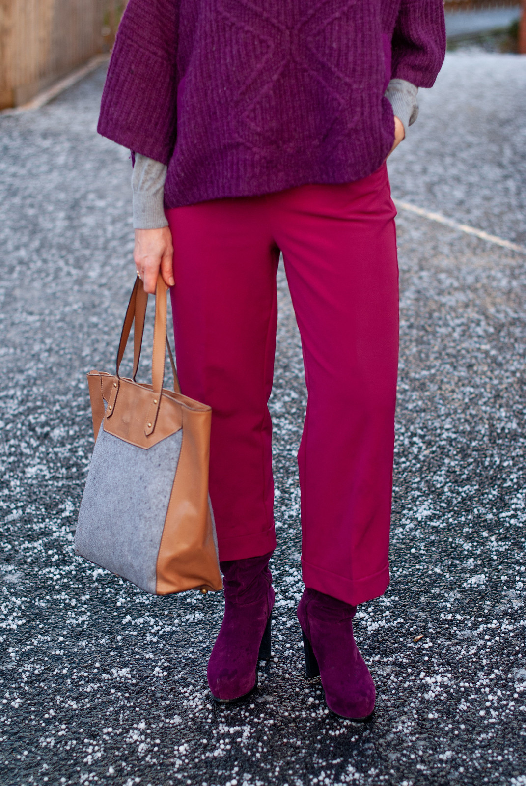 Wearing Head to Toe Berry Tones in Winter | Not Dressed As Lamb