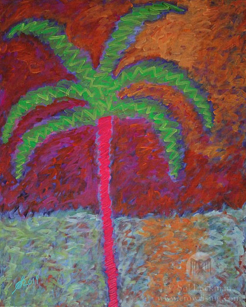 Neon Palm (original painting)